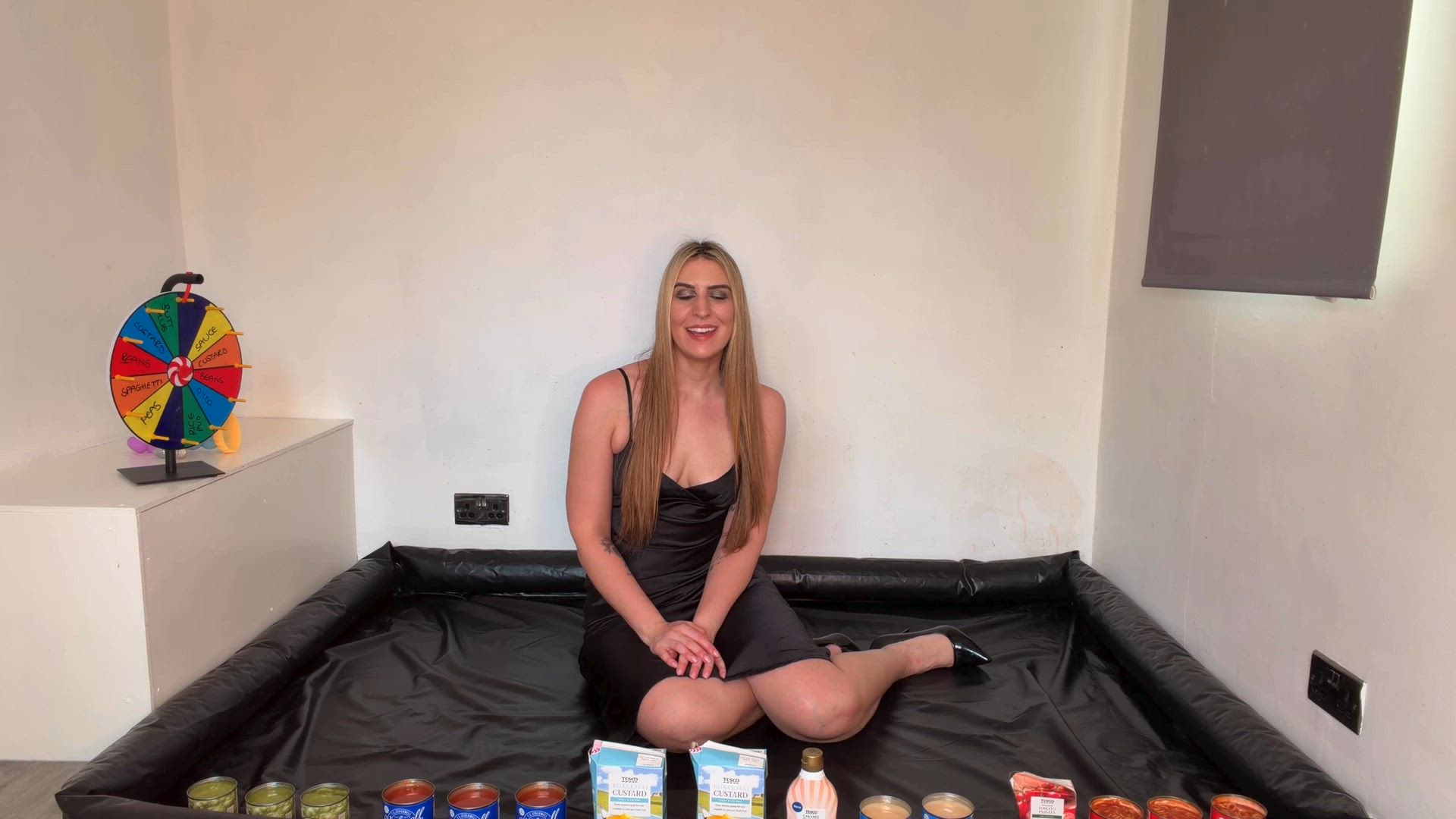 Wheel of Mess Game — Fully Clothed Sploshing and Head Dunking WAM Scen