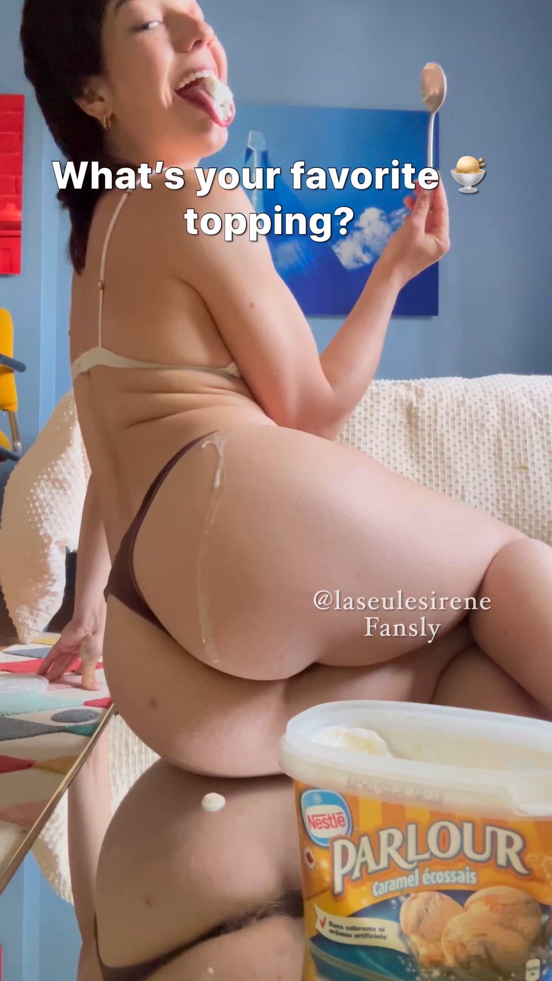 Cream Topping Lingerie Pour — Indulgent Sploshing Scene for WAM Fans