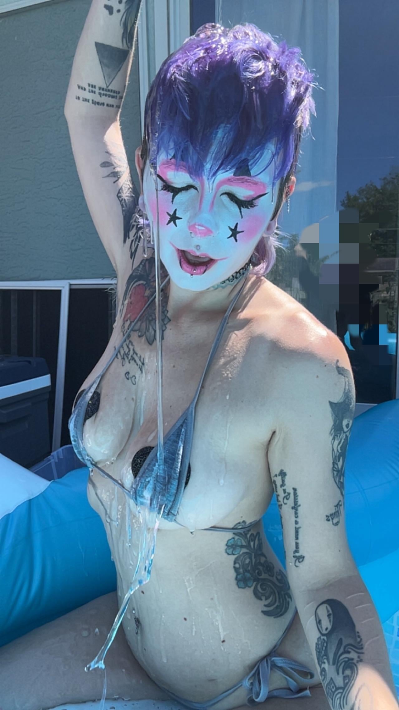 Clear Gunge Pour Over Lingerie — First Time WAM Sploshing Scene