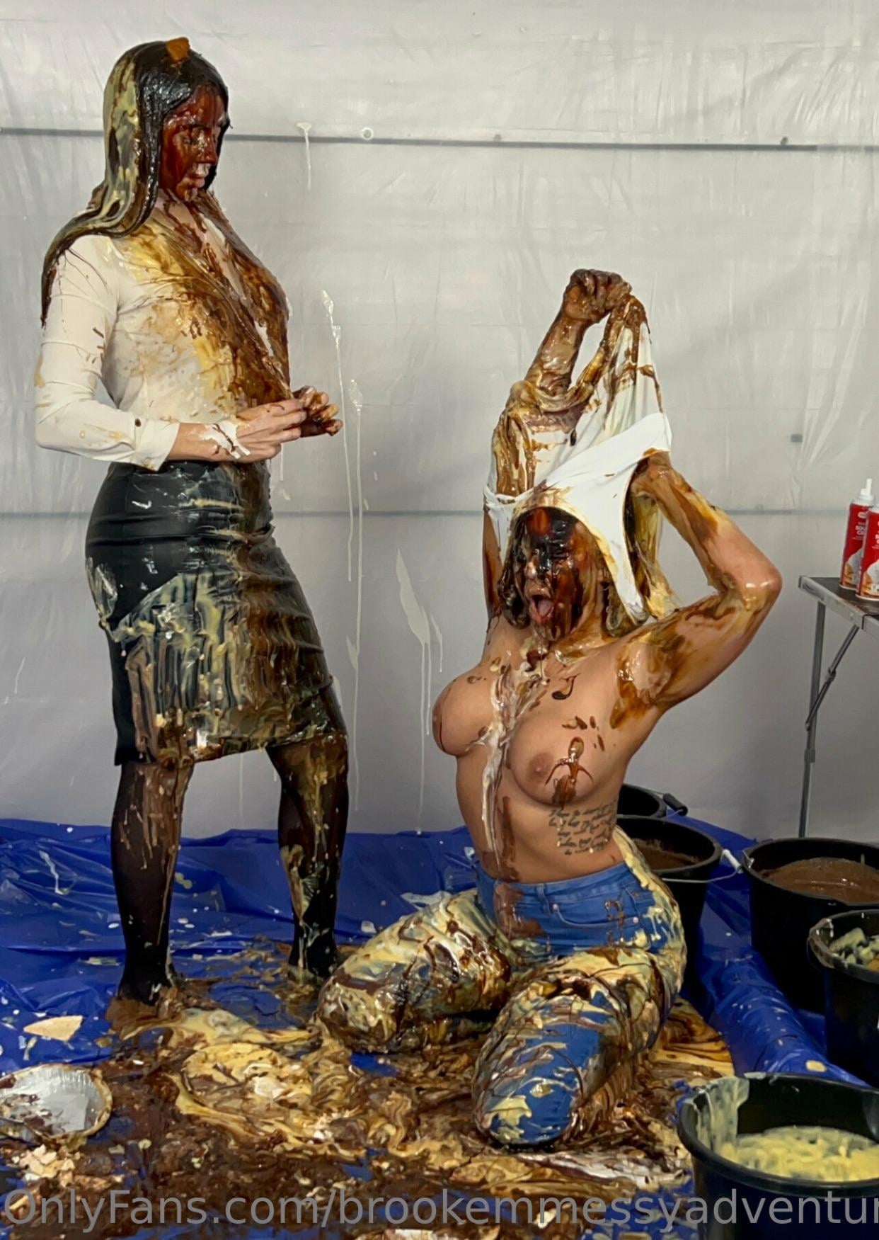 Sploshing Duo in Casual Wear — wam sploshing amateur homemade Gallery