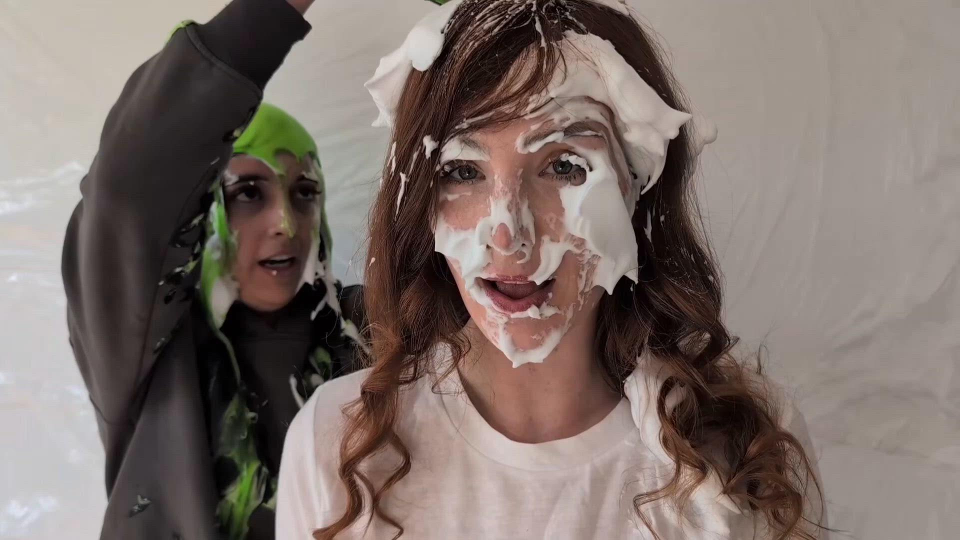 Slime Dress Pour — Sensual Sploshing Scene with focus on slime dress p