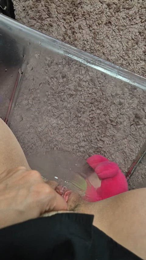 POV Squirt Soaks Jeans and Chair in Wet Messy Orgasm
