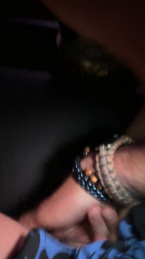 Movie theater seat soaked in squirt after first date finger bang