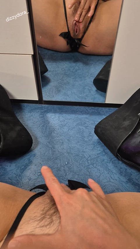 Soaking Wet Jeans and a Massive Squirt All Over the Waterproof Floor